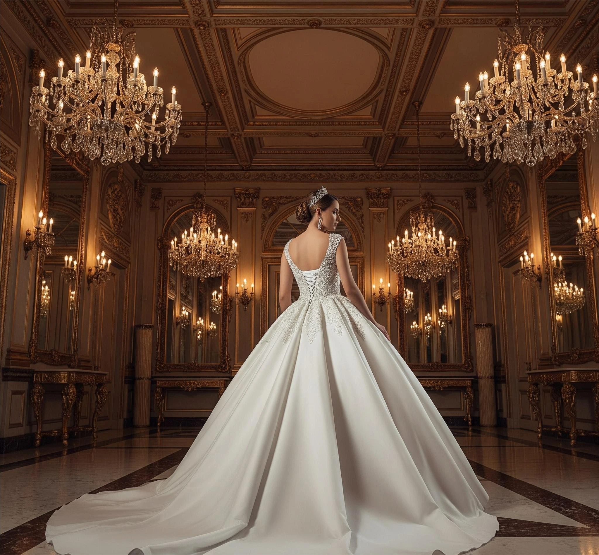 A fairytale Ball Gown, a classic among wedding dress silhouettes