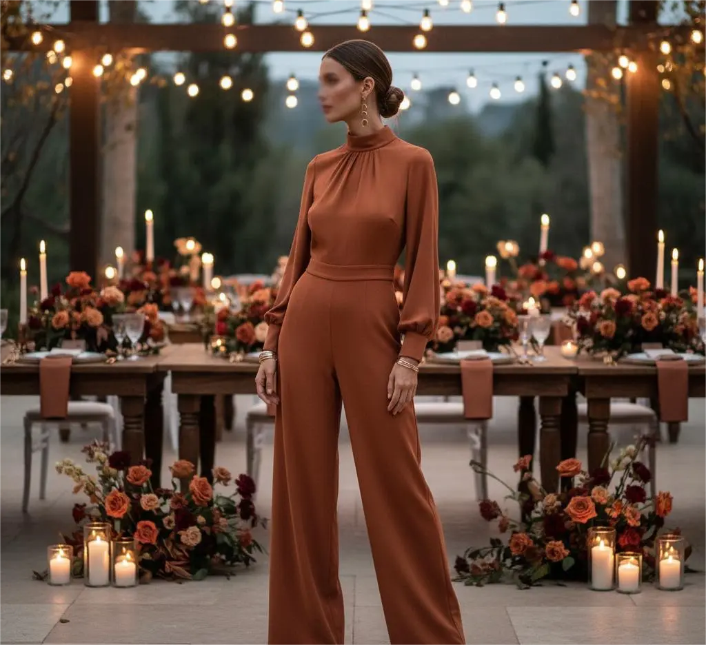 Elegant jumpsuit, a modern choice for wedding guest attire Amman