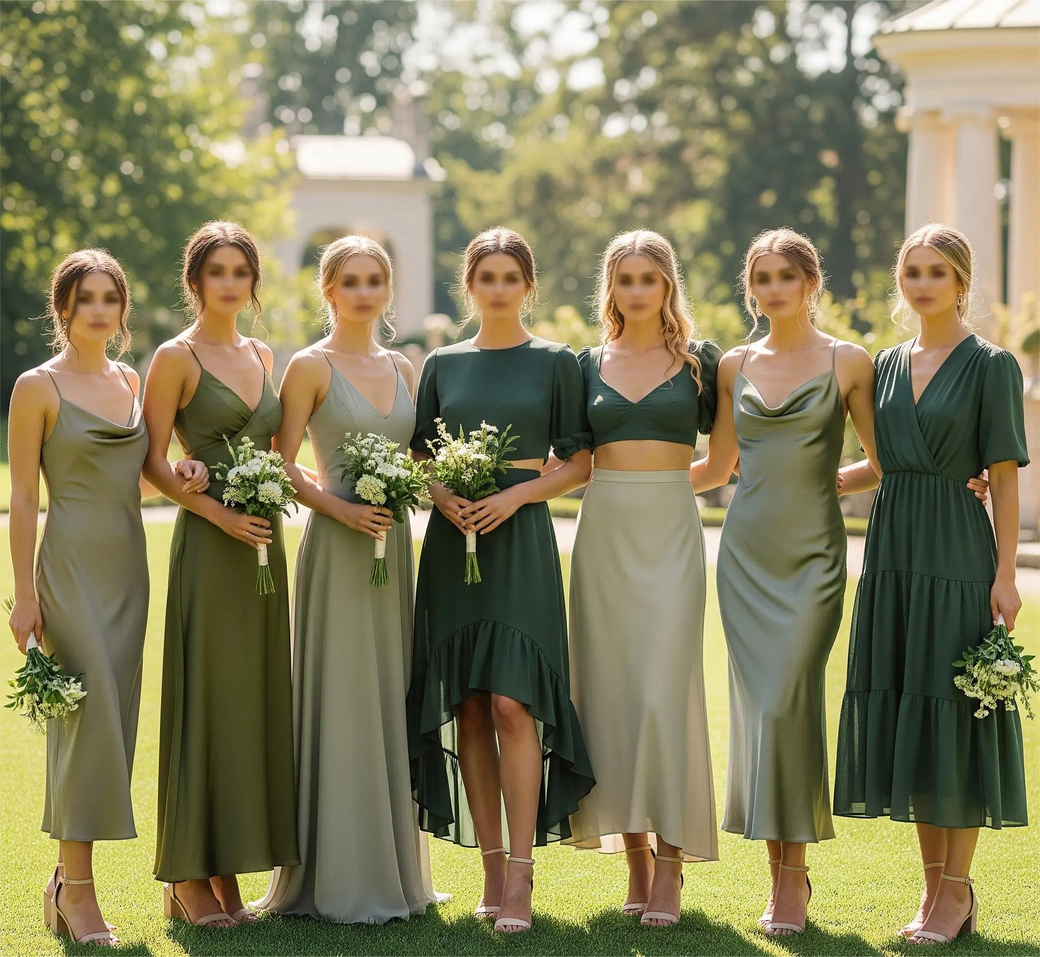 The mix and match trend for bridesmaid dresses in Amman